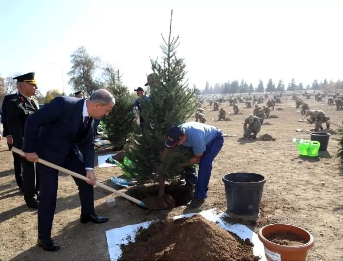 Bakan Akar, Harbiyelilerle birlikte fidan dikti