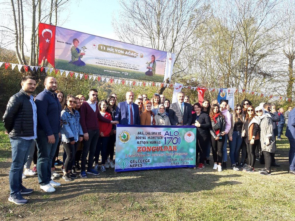 Çaycuma\'da fidanlar toprakla buluştu