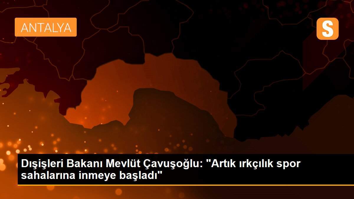 Dışişleri Bakanı Mevlüt Çavuşoğlu: "Artık ırkçılık spor sahalarına inmeye başladı"