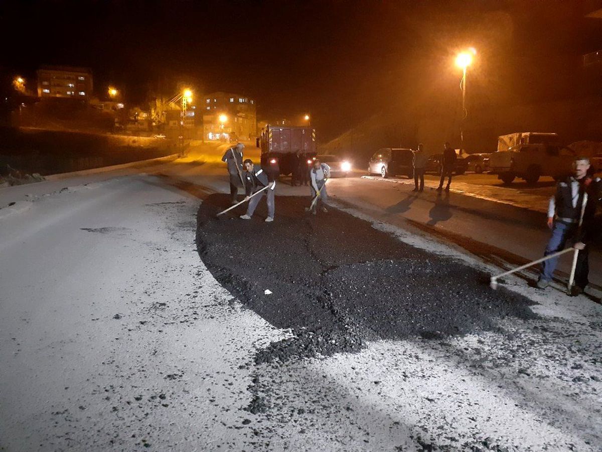 Hakkari Belediyesinden gece mesaisi