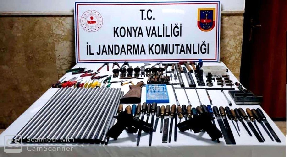 Konya\'da kaçak silah imalathanesine baskın