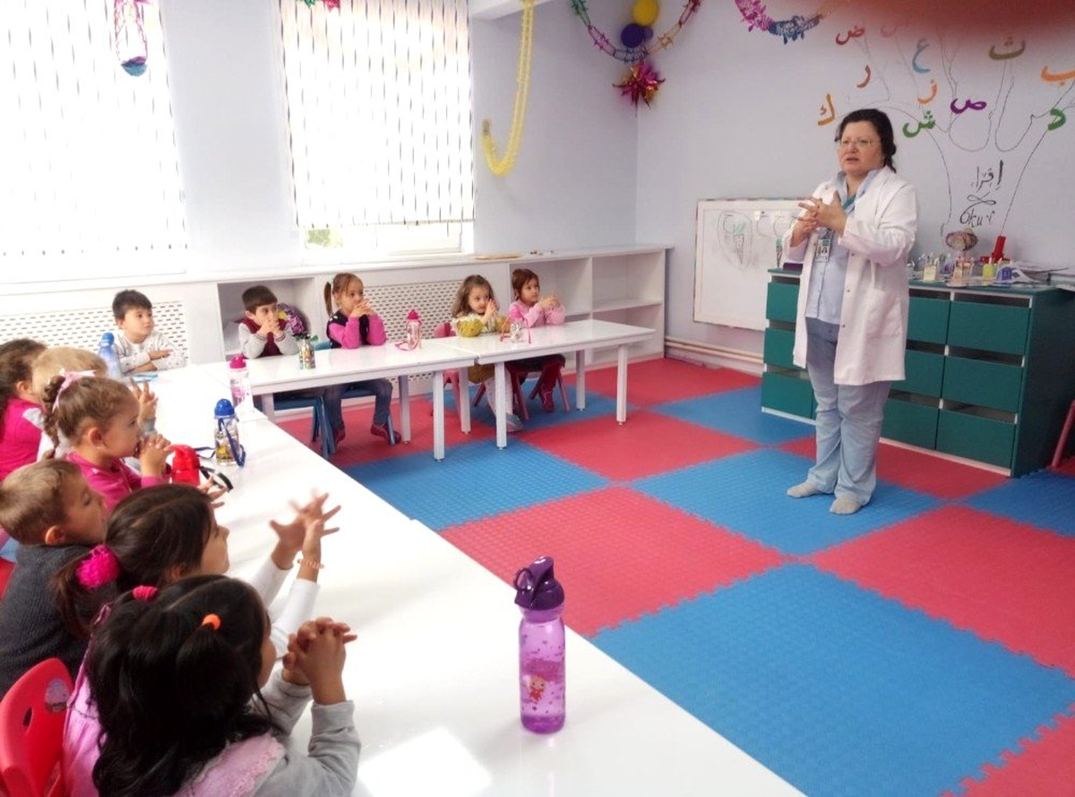 Minik öğrencilere doğru yöntemle el yıkama ve el temizliği anlatıldı