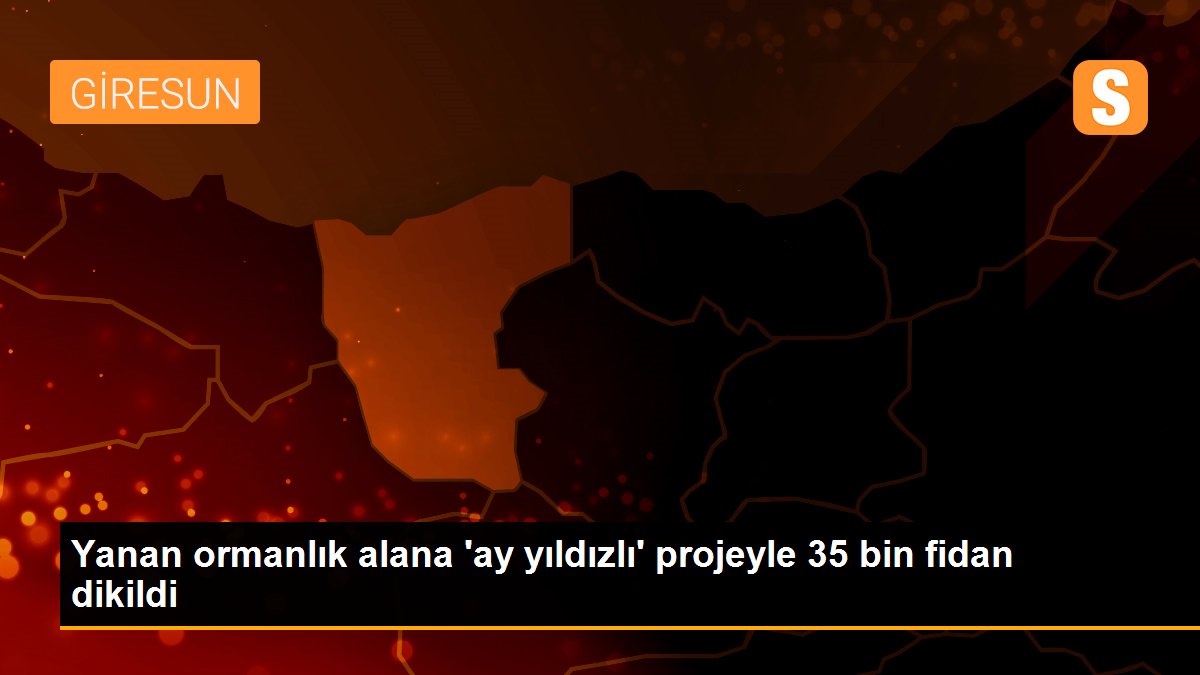 Yanan ormanlık alana \'ay yıldızlı\' projeyle 35 bin fidan dikildi