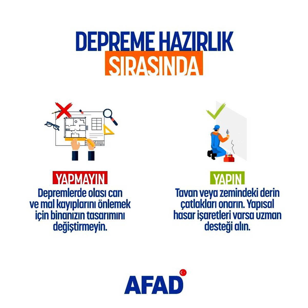 AFAD uyarıyor: "Deprem için önlemlerinizi alın"
