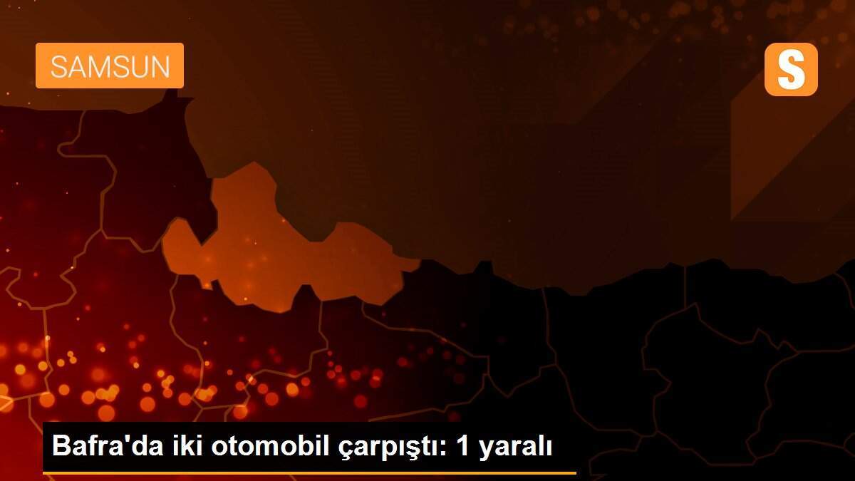 Bafra\'da iki otomobil çarpıştı: 1 yaralı