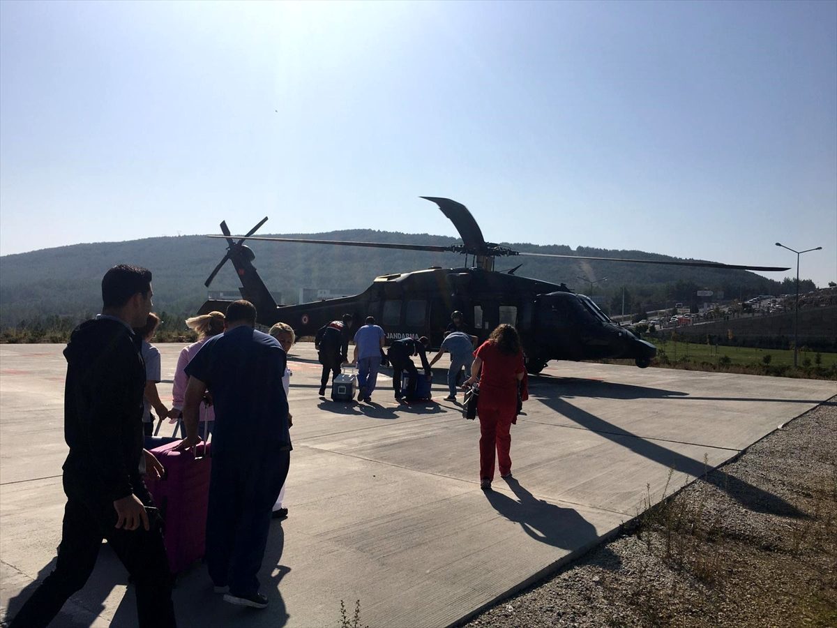Bağışlanan organlar, helikopter ve uçakla taşındı