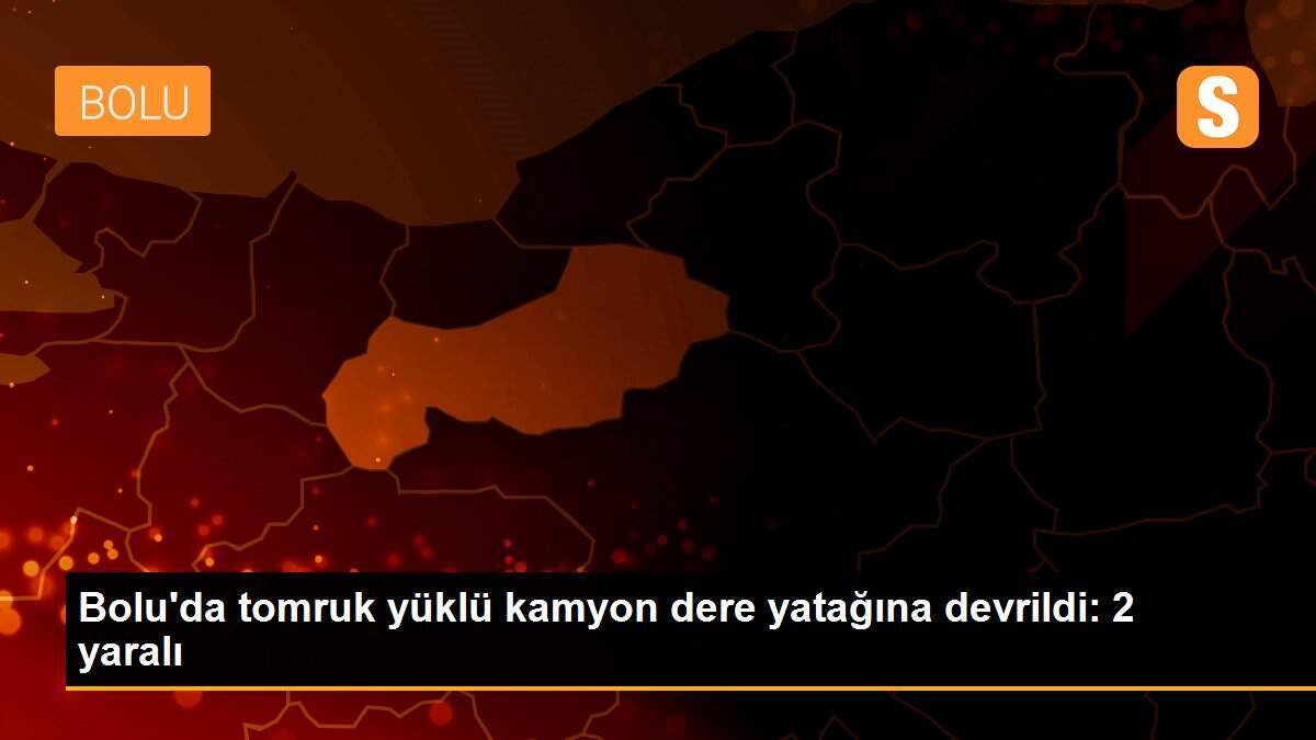 Bolu\'da tomruk yüklü kamyon dere yatağına devrildi: 2 yaralı