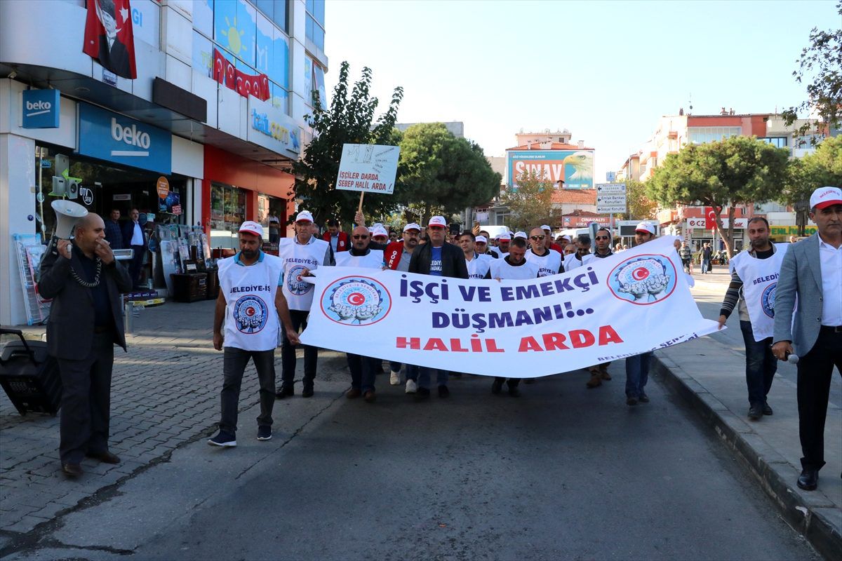 Gaziemir Belediyesi önünde işçi eylemi