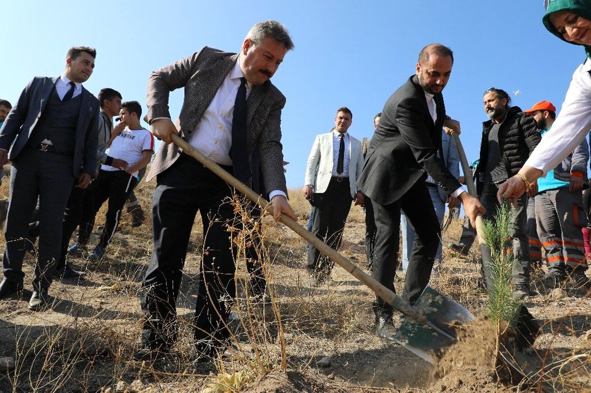Melikgazi Belediyesi\'nin 32 mahallesinde 12 bin 800 fidan dikimi