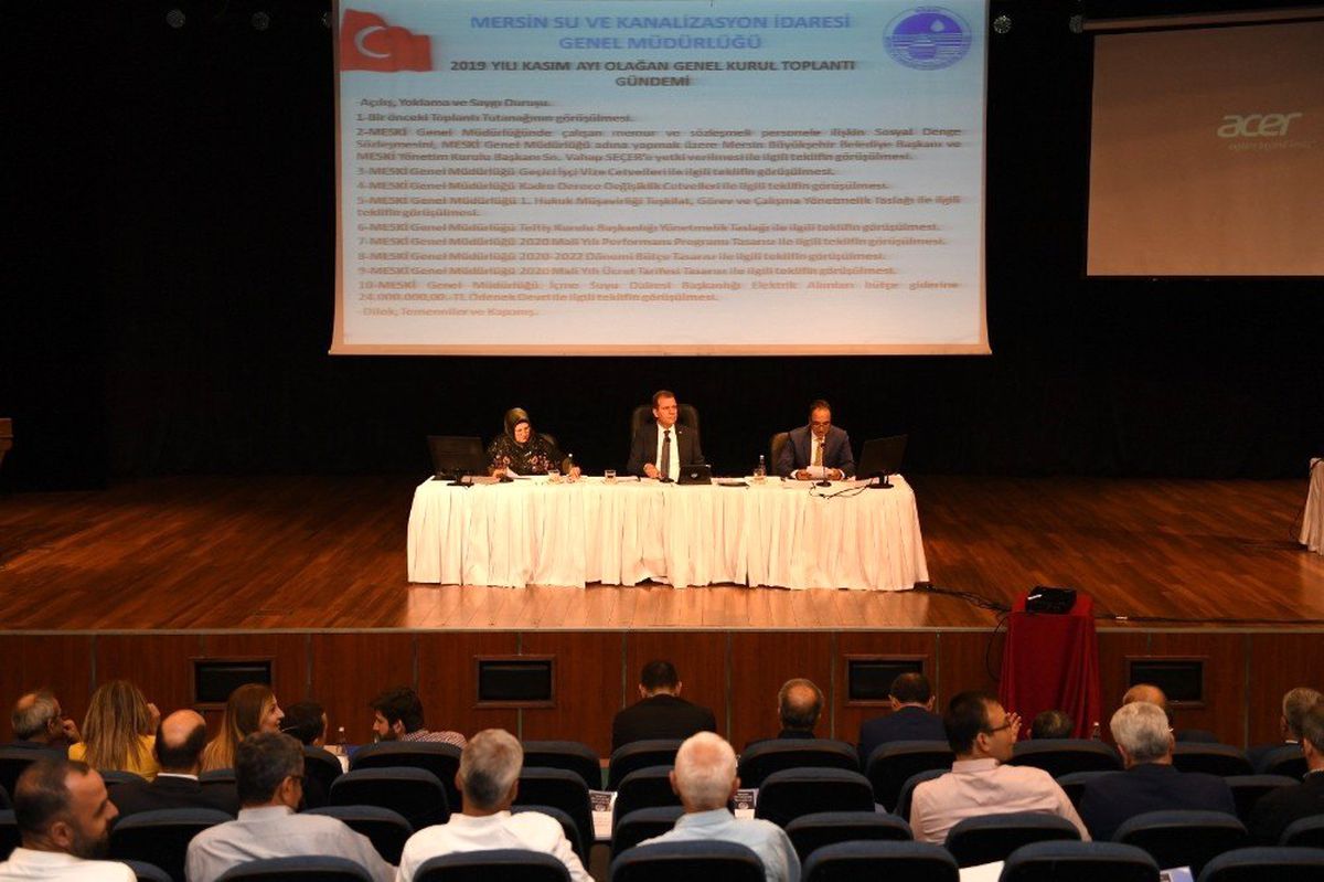 MESKİ Genel Müdürlüğü Kasım ayı genel kurul birinci toplantısı yapıldı