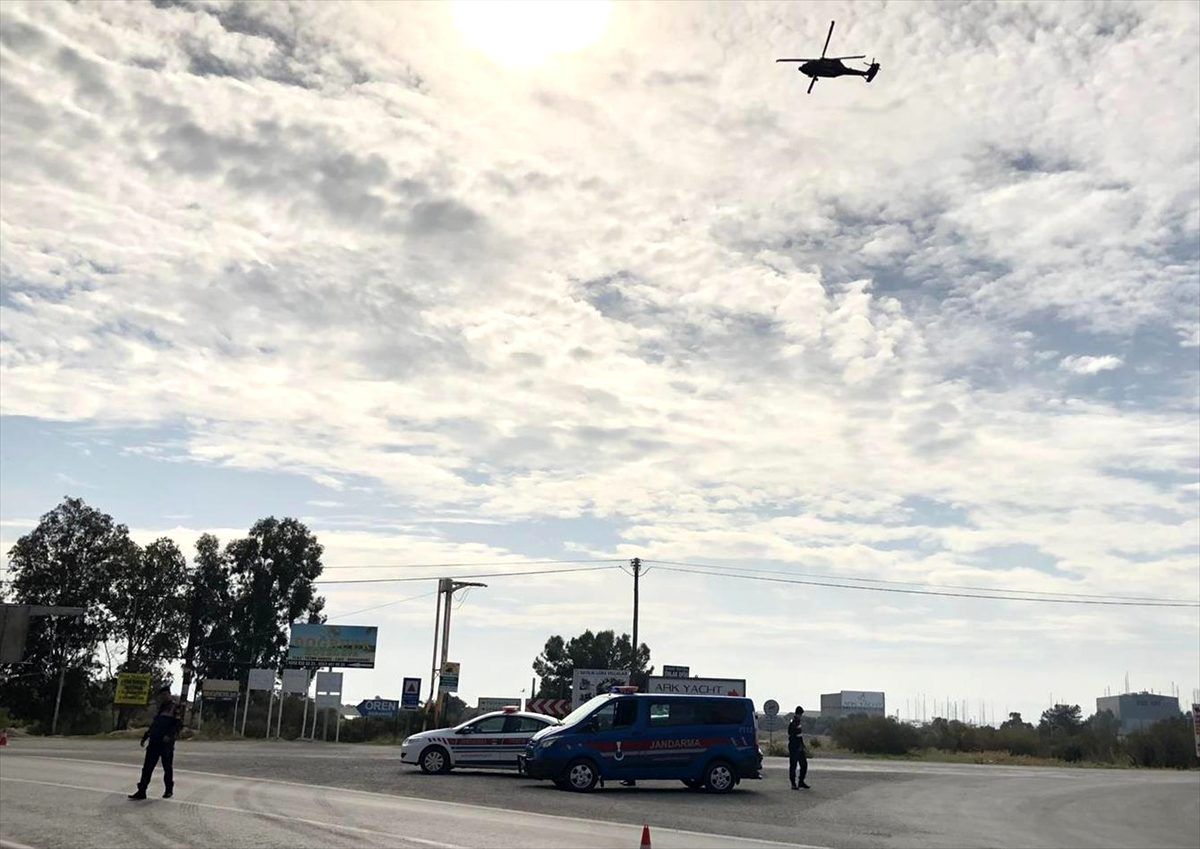 Muğla\'da helikopter destekli trafik denetimi