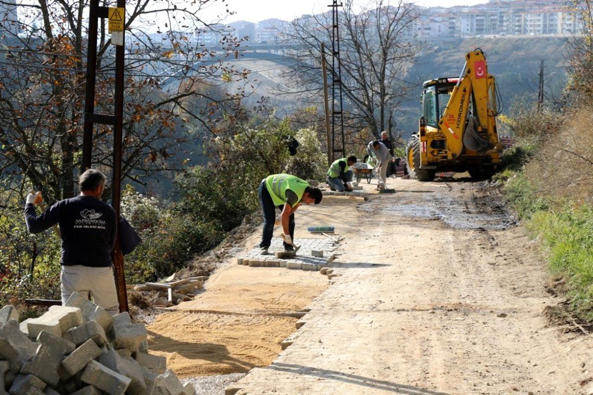Safranbolu\'da üstyapı çalışmaları