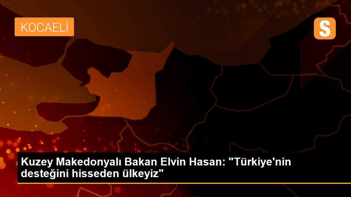 Kuzey Makedonyalı Bakan Elvin Hasan: "Türkiye\'nin desteğini hisseden ülkeyiz"