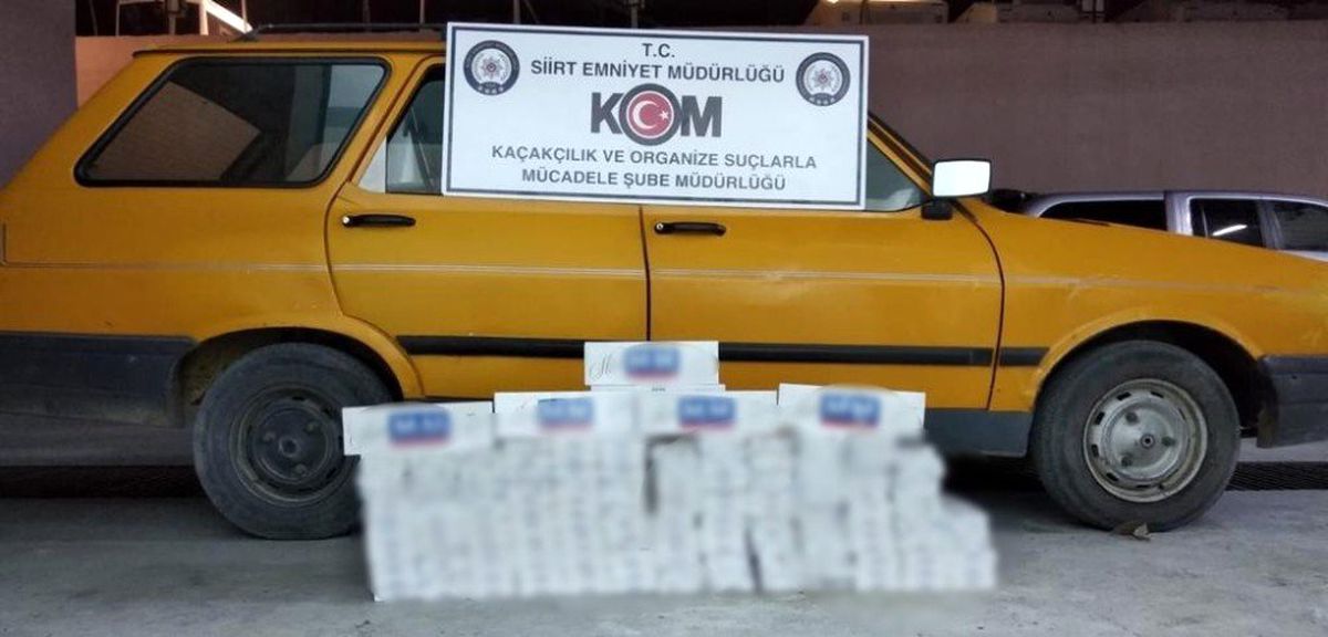 Siirt\'te bin 600 paket kaçak sigara ele geçirildi