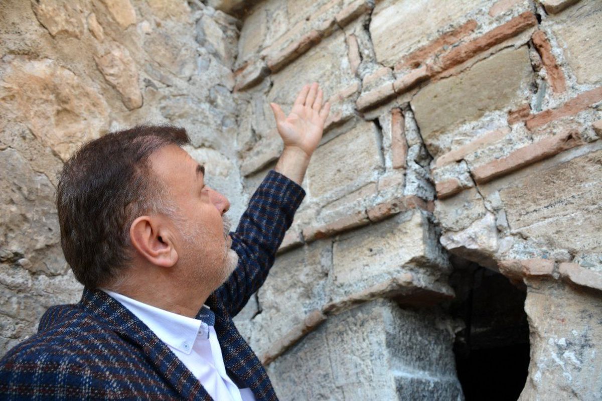 Tarihi kalede korkutan görüntü