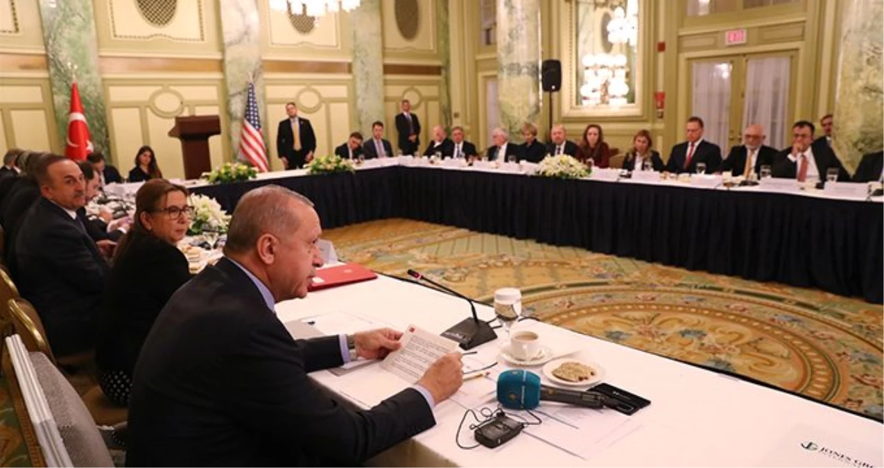 ABD\'ye giden Cumhurbaşkanı Erdoğan, ABD\'li iş adamlarıyla Yuvarlak Masa Toplantısı\'na katıldı