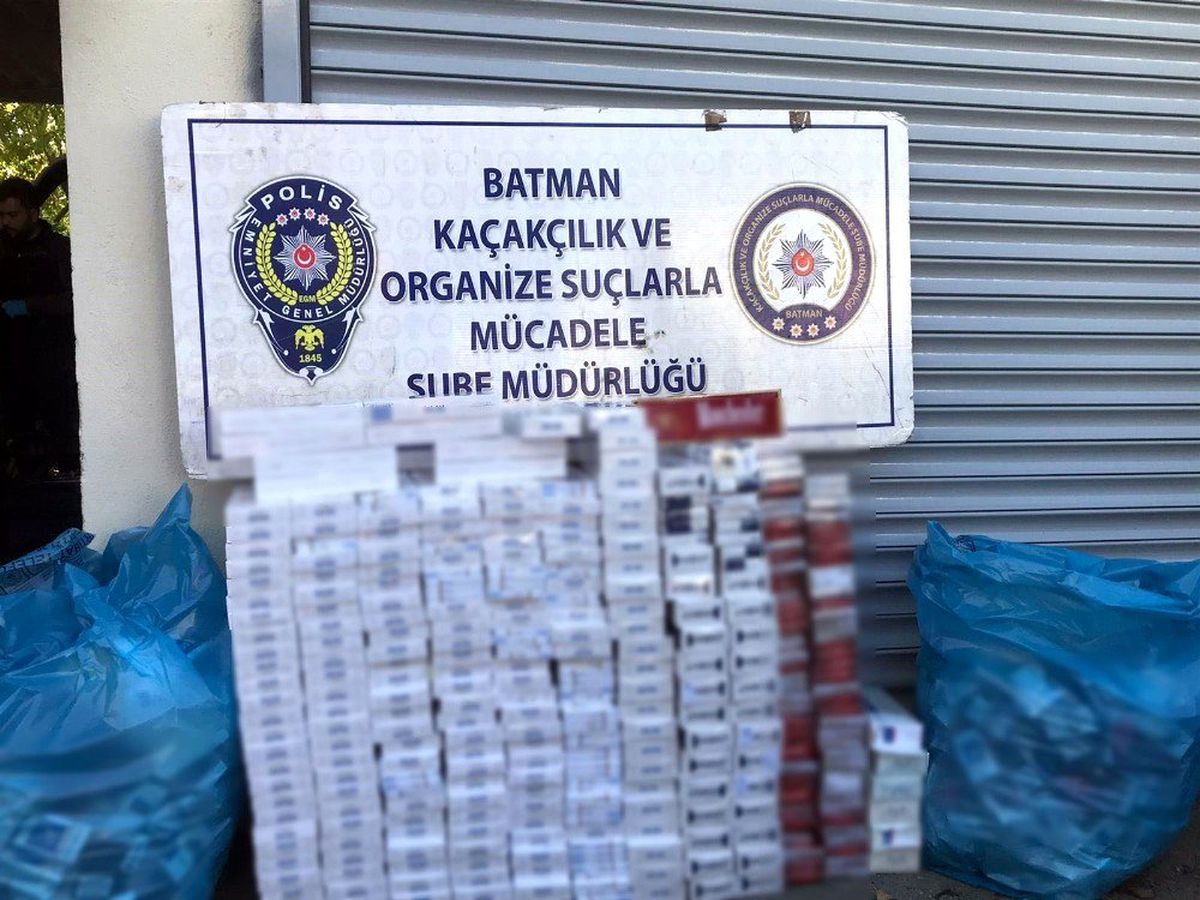Batman\'da 4 bin 400 paket kaçak sigara ele geçirildi