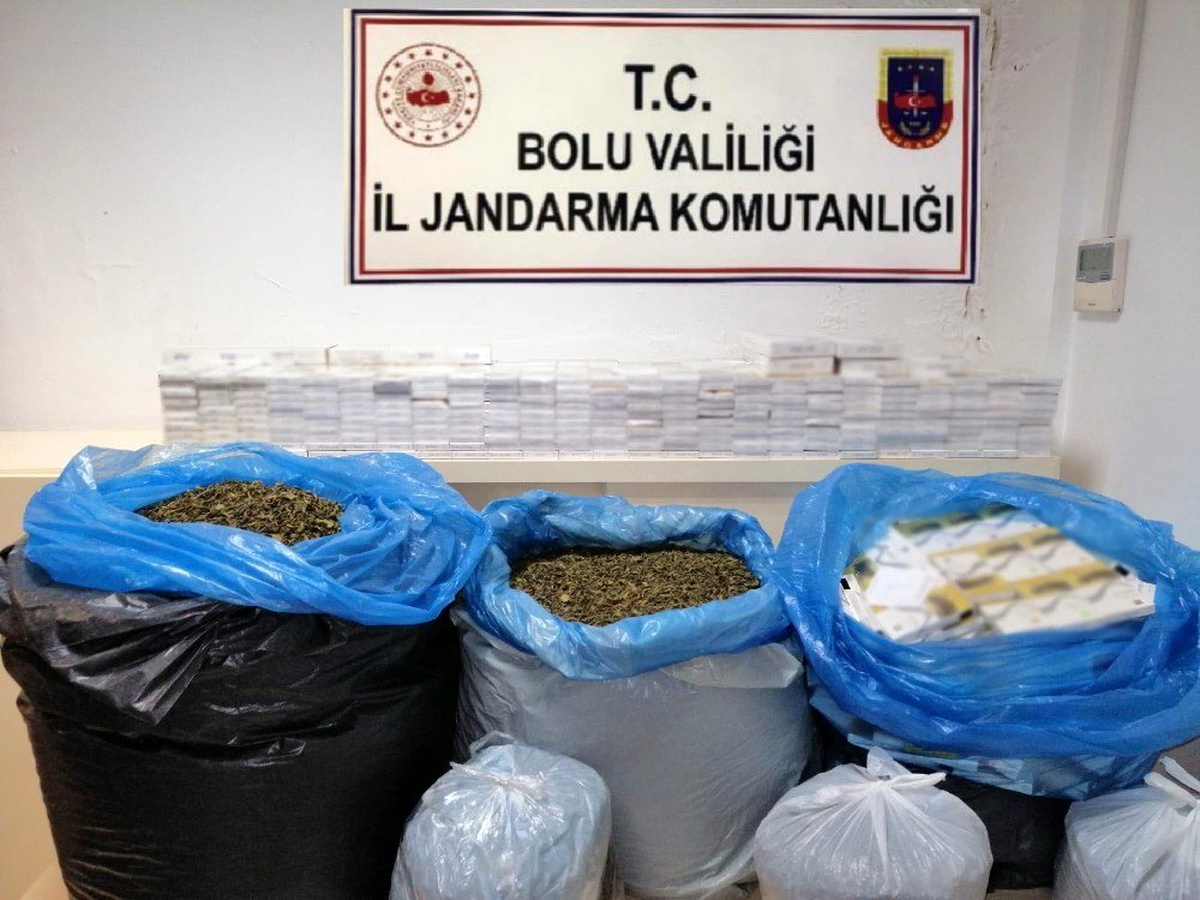 Bolu\'da kaçak çay ve sigara operasyonu: 16 gözaltı