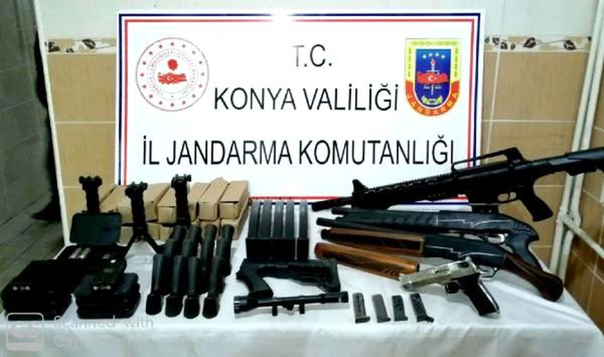 Konya\'da ruhsatsız silah operasyonu: 1 gözaltı