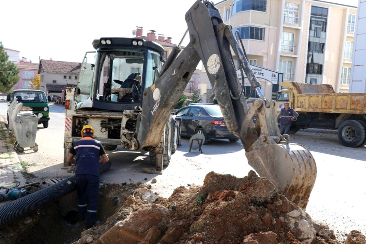 Safranbolu\'da yağmur suyu hattı çalışması
