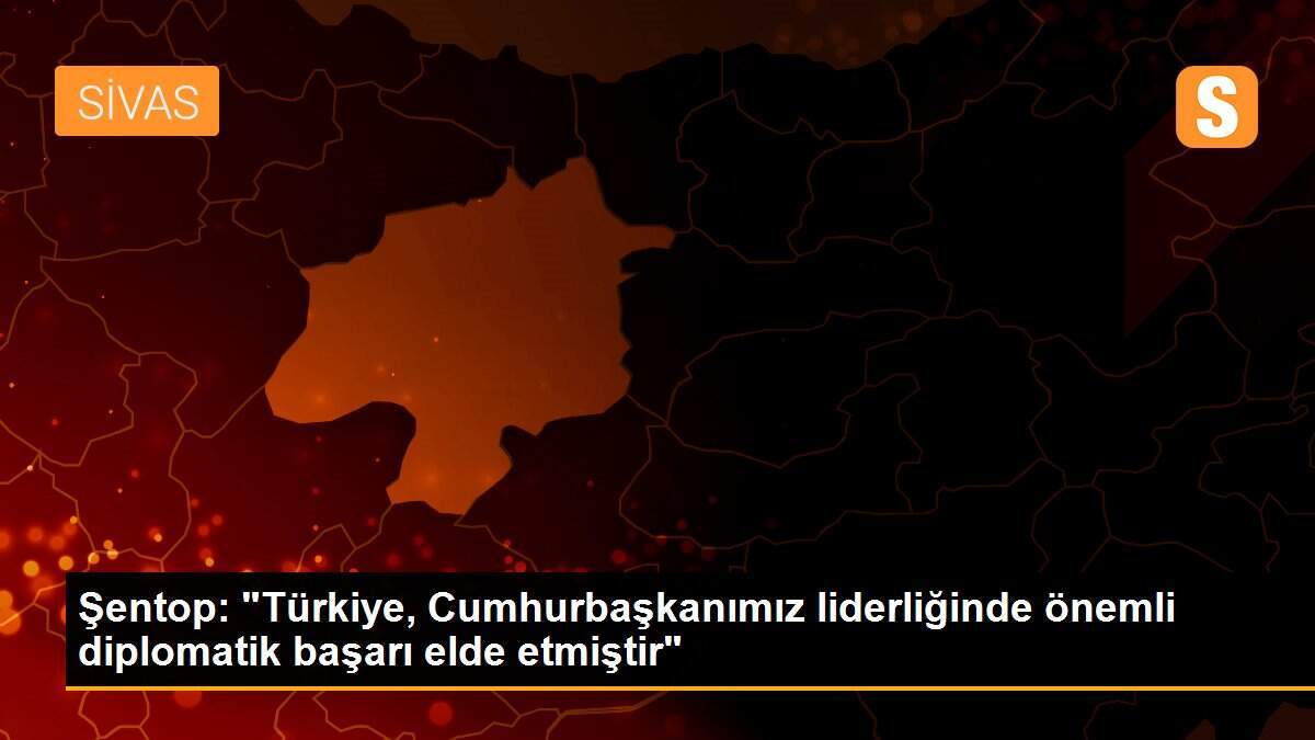 Şentop: "Türkiye, Cumhurbaşkanımız liderliğinde önemli diplomatik başarı elde etmiştir"
