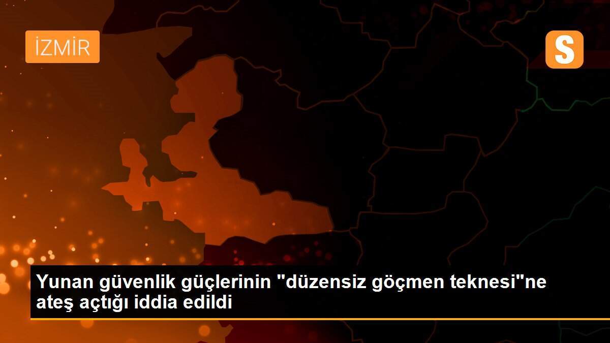 Yunan güvenlik güçlerinin "düzensiz göçmen teknesi"ne ateş açtığı iddia edildi