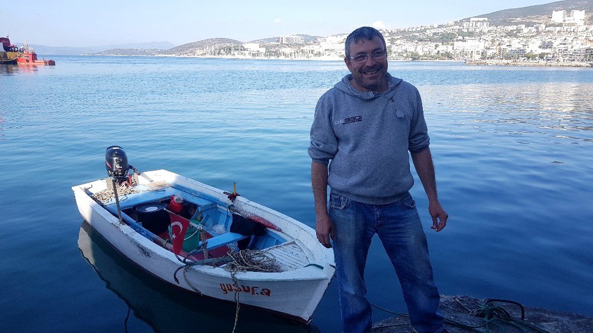 Balıkçı barınağında görünmez kaza