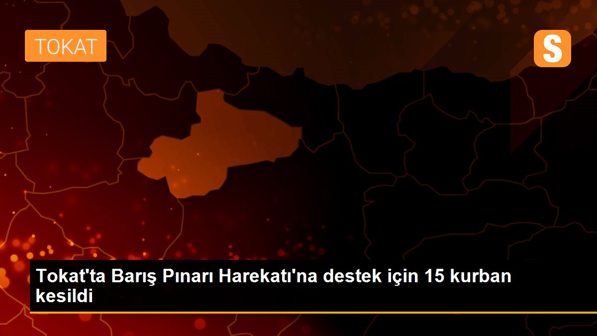 Tokat\'ta Barış Pınarı Harekatı\'na destek için 15 kurban kesildi