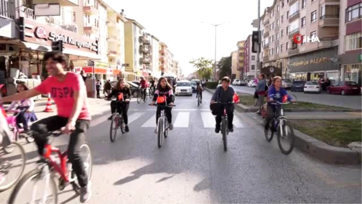 Çubuk\'ta Atatürk anısına pedal çevirdiler