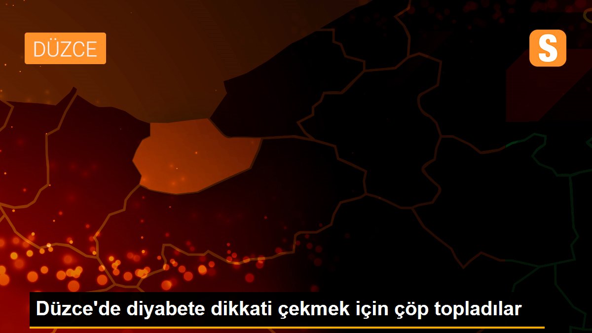 Düzce\'de diyabete dikkati çekmek için çöp topladılar