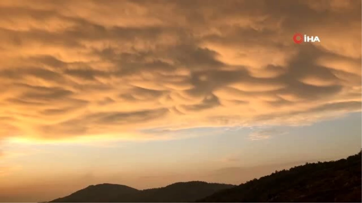 Türkiye\'de ender görülen memeli bulutlar Hatay\'da görüntülendi