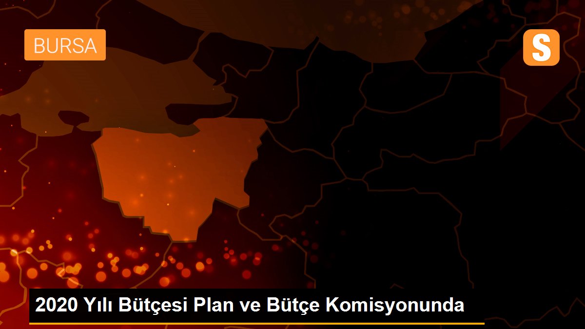 2020 Yılı Bütçesi Plan ve Bütçe Komisyonunda