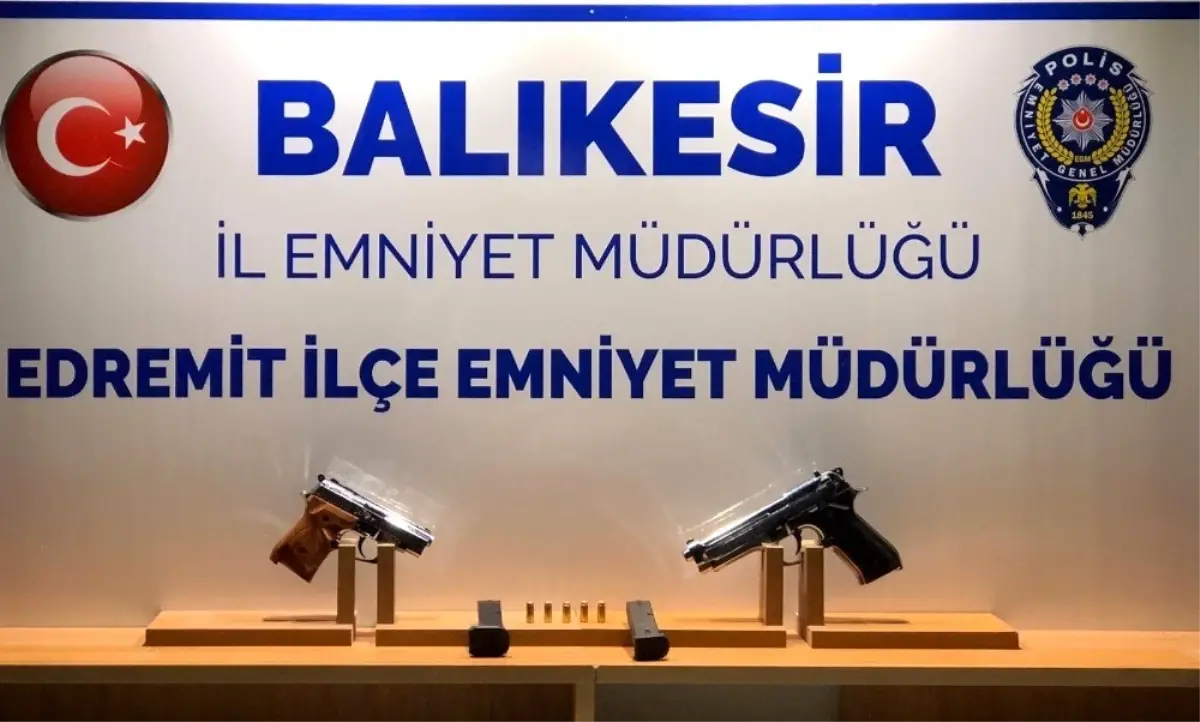 Balıkesir polisi 9 silah ele geçirdi