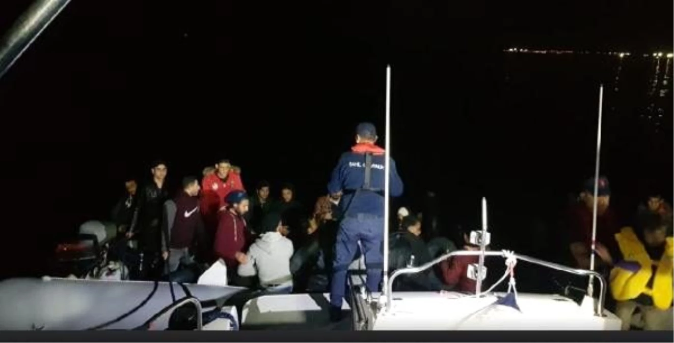 Didim\'de 2 lastik botta 80 kaçak göçmen yakalandı