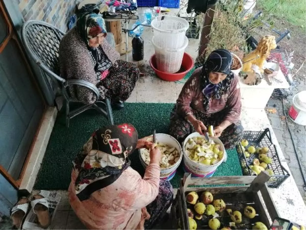 Dolunun vurduğu armutlardan pekmez yaptı