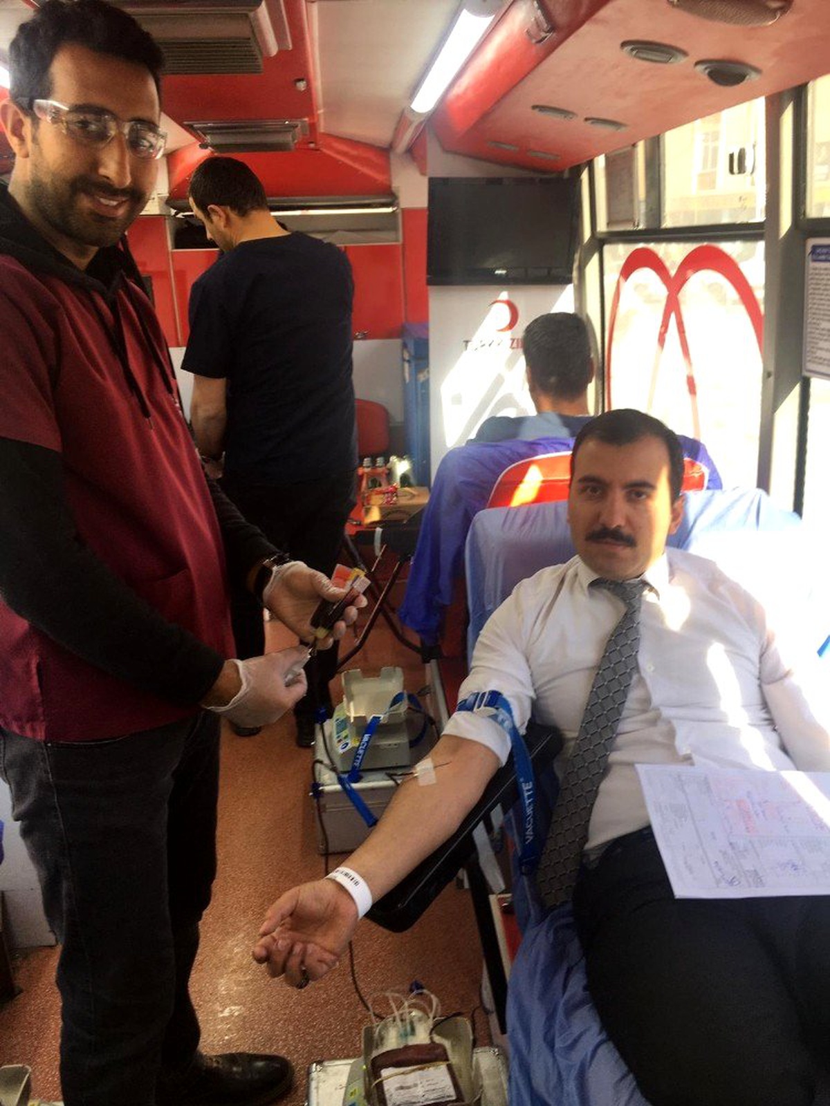 Sarıkamış\'ta Kızılay\'a kan bağışı yapıldı