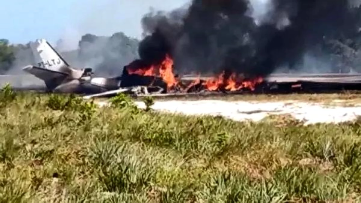 Brezilya\'da özel jet düştü: 1 ölü, 9 yaralı