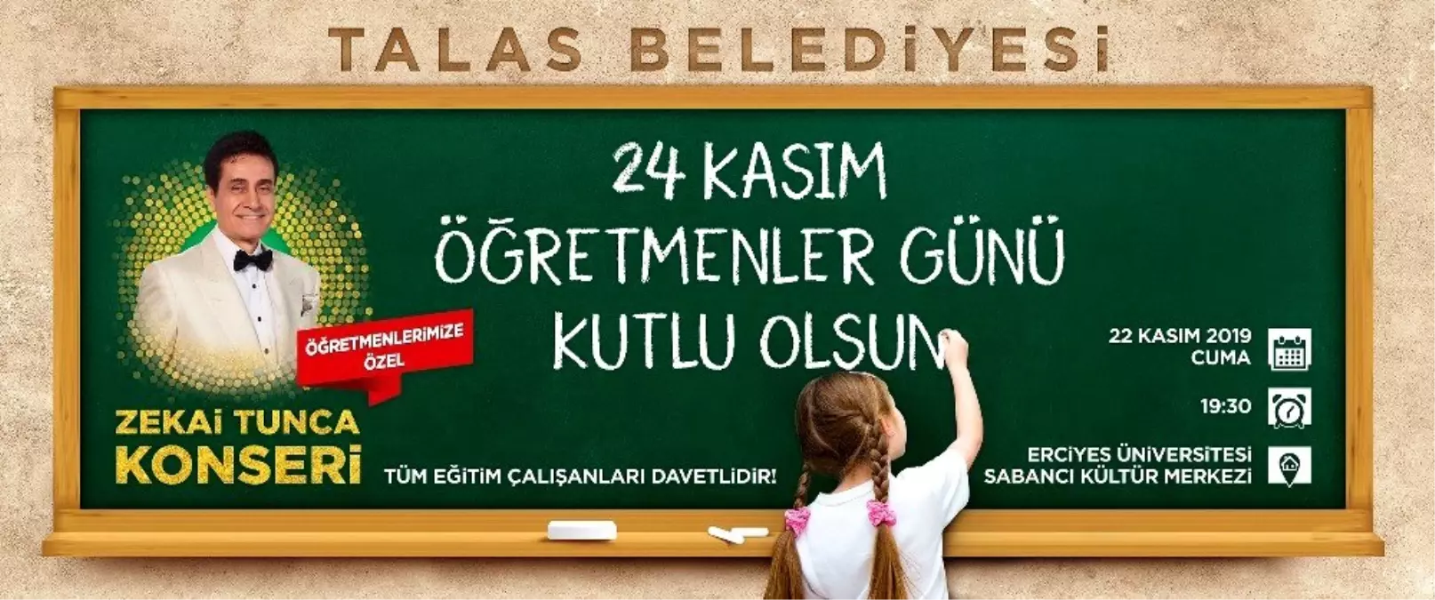 Talas Belediyesi\'nden öğretmenlere özel konser