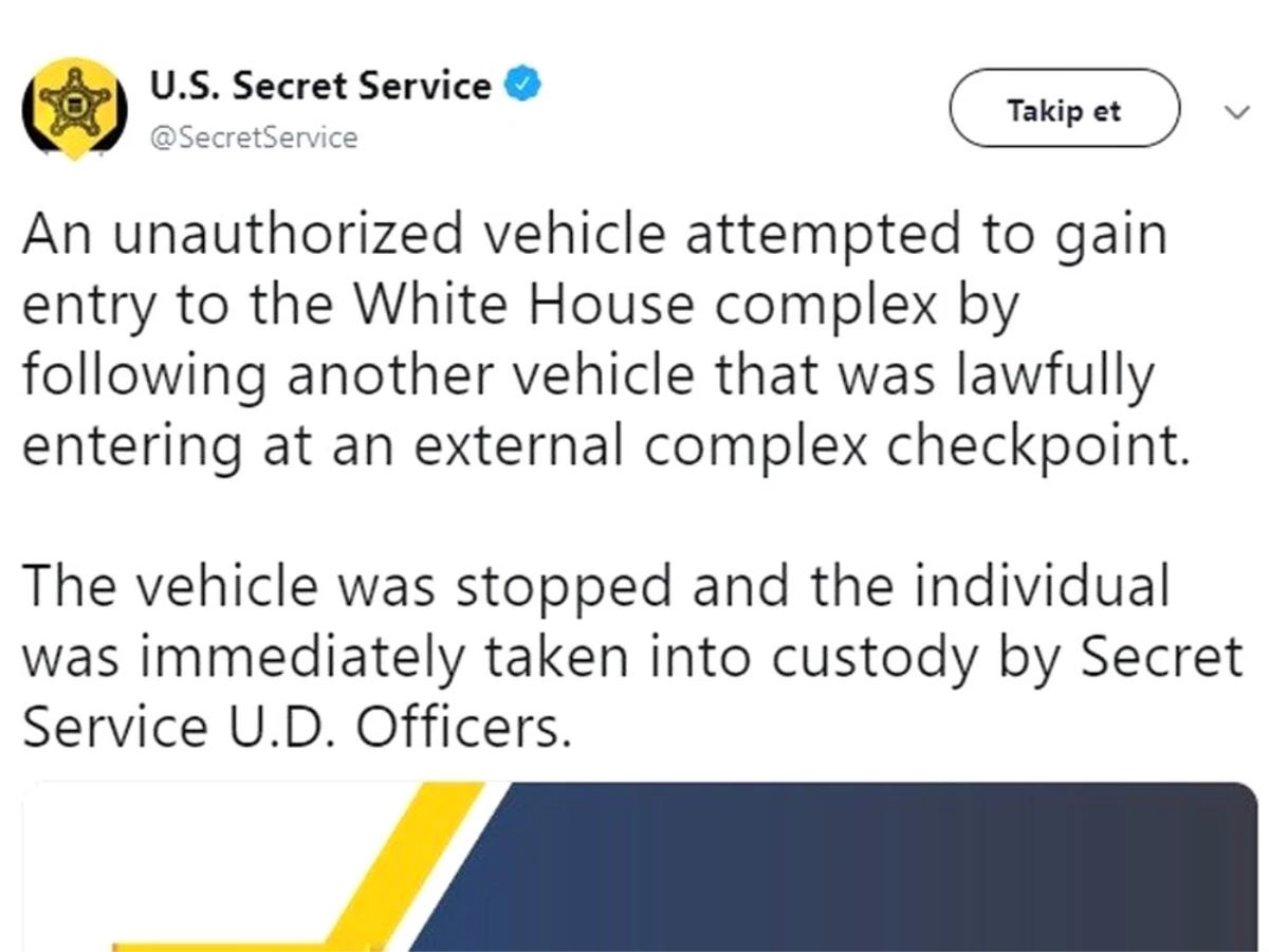 Beyaz Saray\'da şüpheli araç paniği
