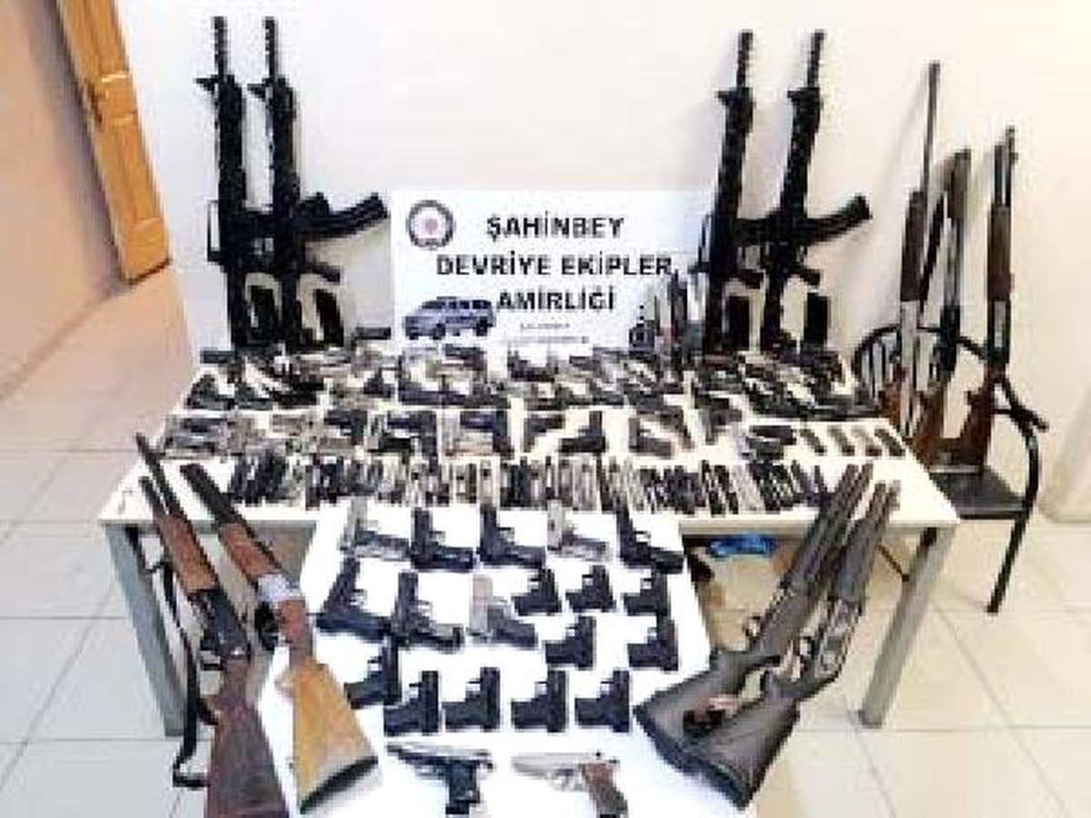 Gaziantep\'te 88 tabanca ve 11 tüfek ele geçirildi