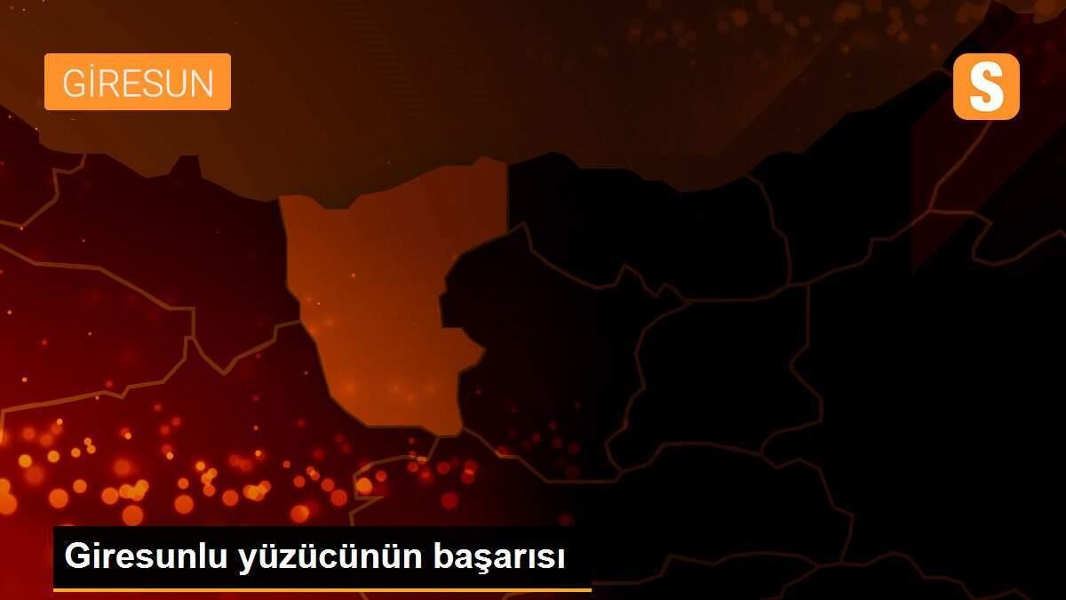 Giresunlu yüzücünün başarısı