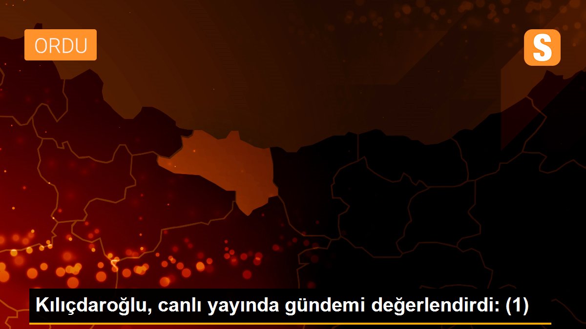 Kılıçdaroğlu, canlı yayında gündemi değerlendirdi: (1)