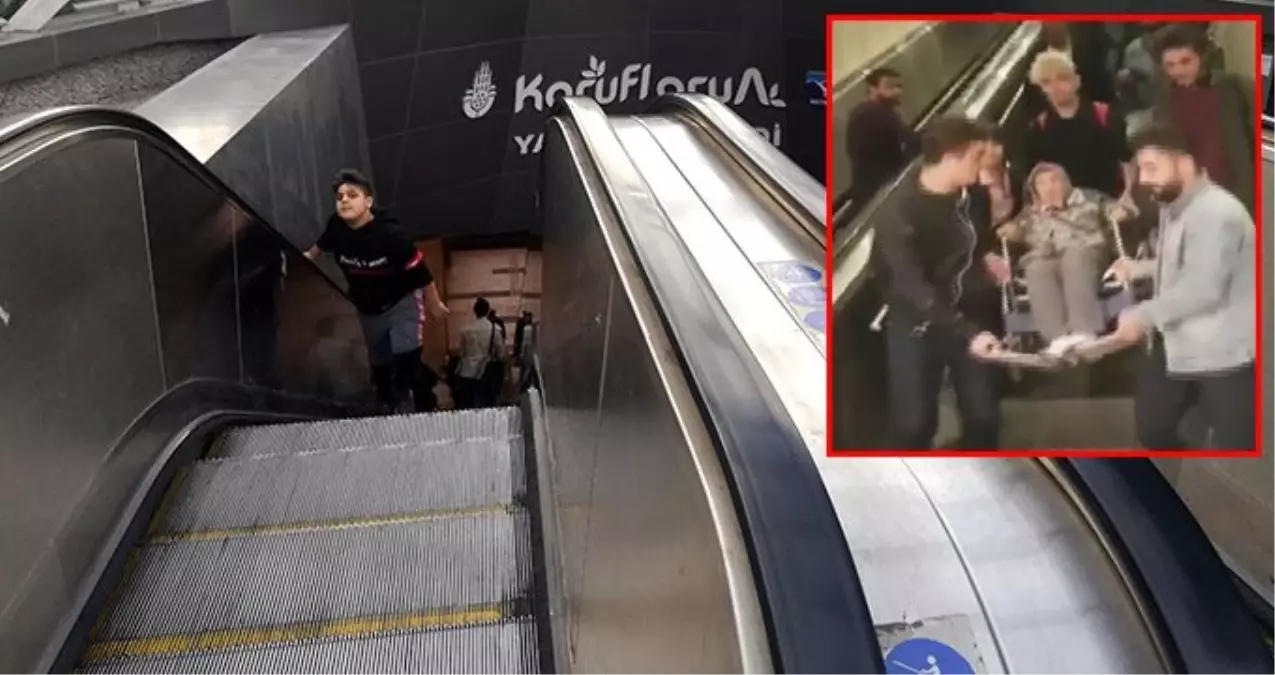 Metrobüs alt geçidinde bozulan asansör vatandaşları zora soktu