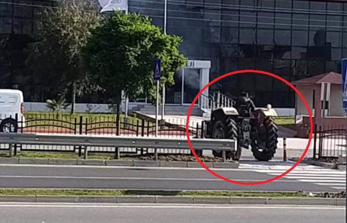 Traktör sürücüsü pes artık dedirtti