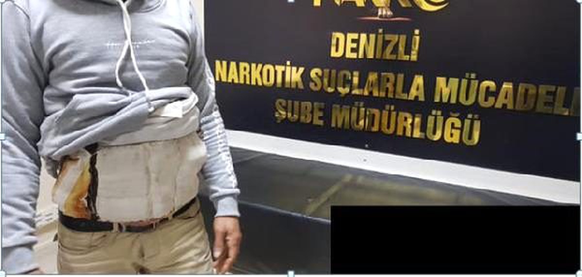 Bel kuşağındaki uyuşturucuya tutuklama