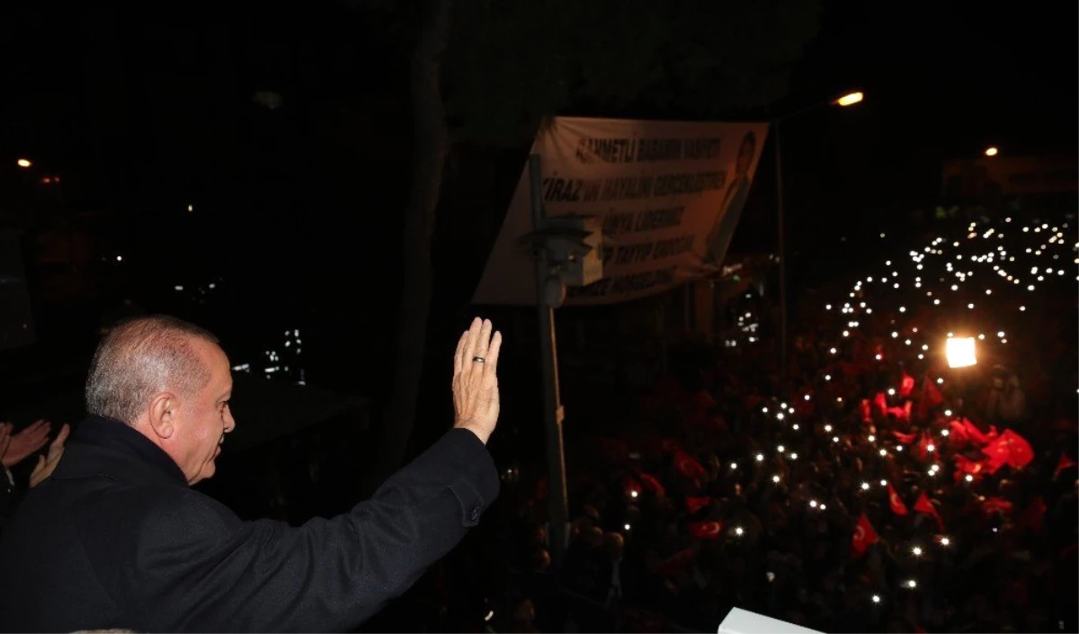 Cumhurbaşkanı Erdoğan Kiraz\'da konuştu