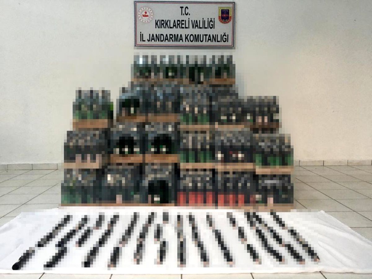 Kırklareli\'de 643 litre kaçak içki ele geçirildi