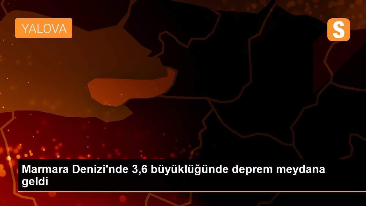 Marmara Denizi\'nde 3,6 büyüklüğünde deprem meydana geldi