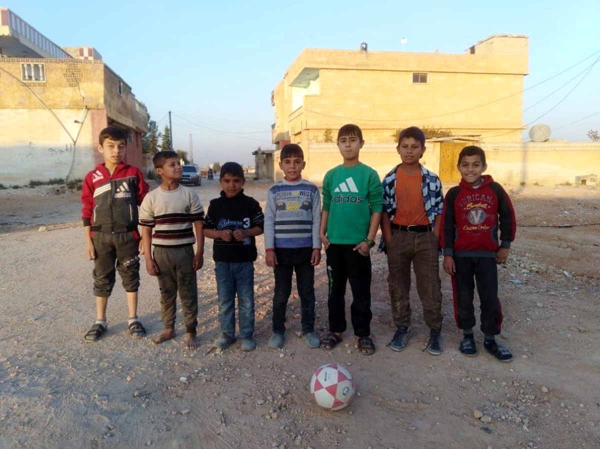 (Özel) Tel Abyadlı çocukların futbol sevinci