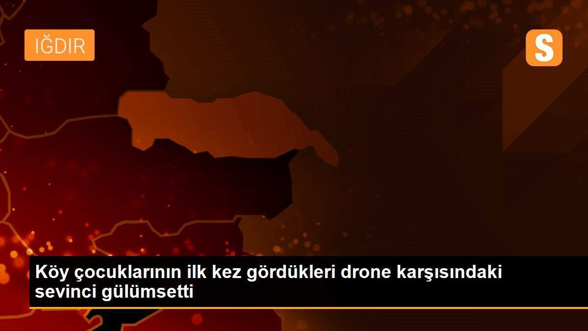 Köy çocuklarının ilk kez gördükleri drone karşısındaki sevinci gülümsetti